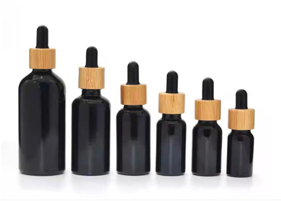 Helar las botellas negras del dropper del perfume de la botella cosmética del dropper 100ml