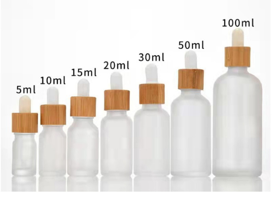 El dropper cosmético de lujo de JiaZi embotella el aceite del perfume de 5ml 10ml con el casquillo de bambú