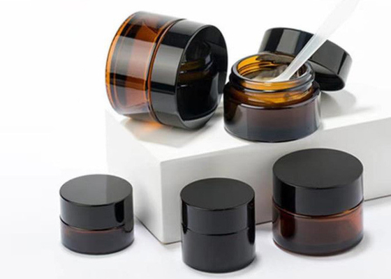 OEM del ODM tarros cosméticos de cristal de 4 onzas con las tapas Amber Lip Balm Jars