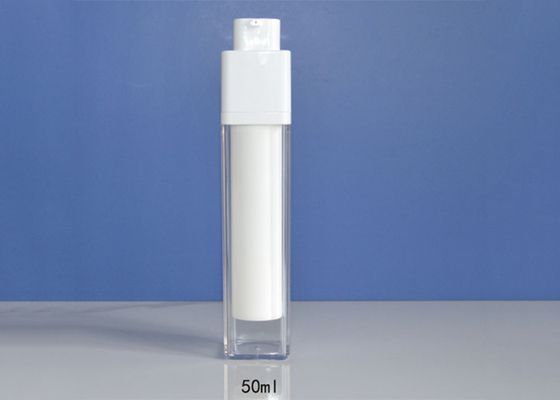 Transparente COMO 50ml altura privada de aire cosmética de la botella 161m m rectangular