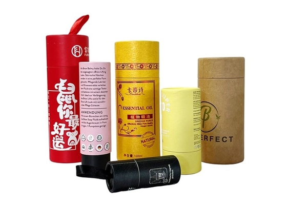 Envase de empaquetado de papel cosmético de la cartulina del cilindro de los tubos del arreglo para requisitos particulares