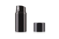 botella privada de aire cosmética negra brillante 30ml-150ml para la crema de la protección solar