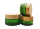 el ungüento de cristal verde 50ml sacude el tarro poner crema helado la tapa de bambú Logo Customization