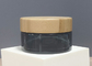 envases del protector labial de 5grams Amber Glass Cosmetic Jar Glass con la tapa de bambú del tornillo
