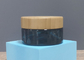 envases del protector labial de 5grams Amber Glass Cosmetic Jar Glass con la tapa de bambú del tornillo