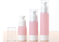 Botella privada de aire cosmética ULTRAVIOLETA de la galjanoplastia 100ML transparente con la bomba rosada del espray